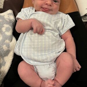 Baby Loren Blue Plaid Matching Set